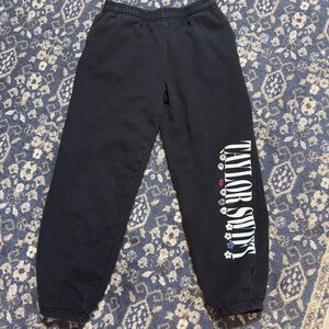 Taylor Swift Eras Tour Black Fleece Joggers Sweatpants Pockets Size M